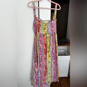 Asos summer midi dress cotton size 14